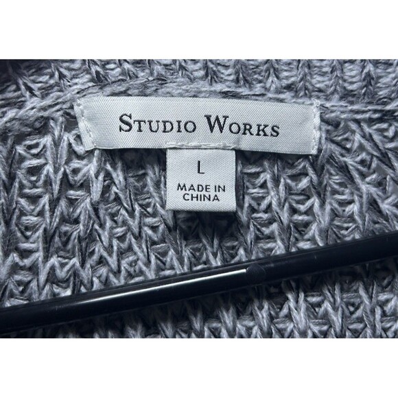 Studio Works Women’s Long Sleeve Pull Over Cable Knit Sweater Size Large - Picture 2 of 5